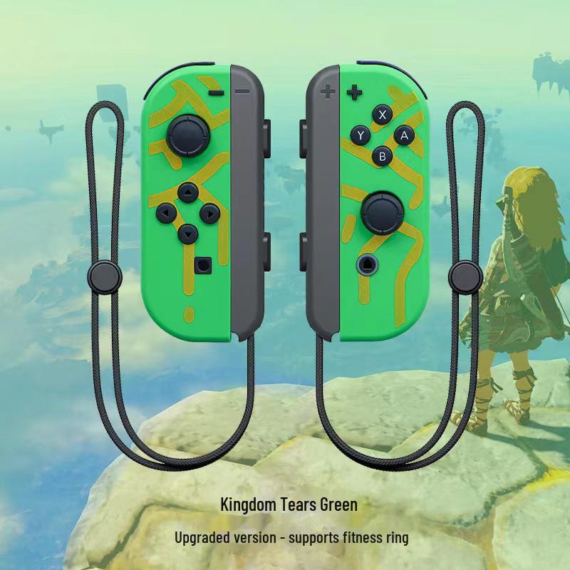 Compatible Joycon Handles for NS Switch - Kingdom Tears Edition with Bluetooth Wake-Up and Fitness Ring Support