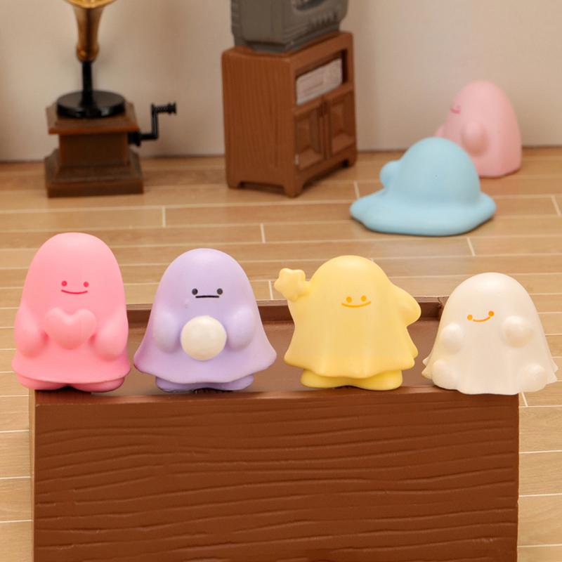 Cute Cartoon Mini Halloween Colorful Ghost Miniature Figurines Desktop Car Micro Landscape Home Ornaments Decoration Accessories