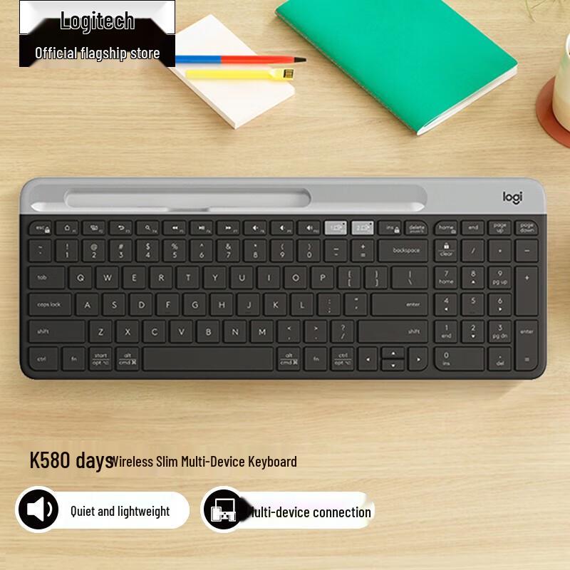 

Logitech K580 Wireless Bluetooth Ultra-Thin Silent Multi-Device Keyboard