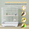 Large Metal Bird Cage with Perches, Food Bowls, Swing, for Budgies, Parakeets, White