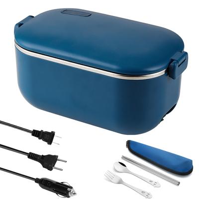 Stainless Steel Electric Heating Lunch Box Car US EU Plug 220V 110V 12V Office Outdoor Portable Food Heated Warmer Container