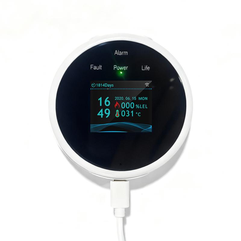 Tuya App WiFi Gas Detector-Used for Leak Detection,Safety Alarm,Real-time Monitoring,App Control,Sensitivity,Easy Installation