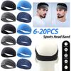 6-20PCS Sweat Absorption Headdress Quick Dry Head Scarf Anti-slip Yoga Sweatband Breathable for Yoga Running Biking