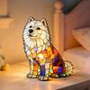 Night Light Resin LED Night Light Table Lamp 3D Dog Series Warm Glow Bedside Lamp Bathroom