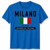 Milano Graphic Unisex Football T Shirt Casual White Soft Cotton Classic Top