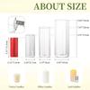 6pcs Ribbed Glass Candle Holder Cylinder Candle Holders for Pillar Candles Clear Hurricane Candle Holder Decorative Floating Candle Vases