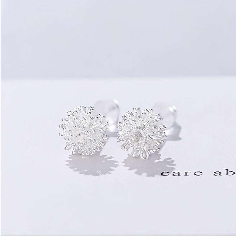 Cercei Mici de Crăciun Minimaliști Coreeni din Argint Sterling S925 pentru Femei