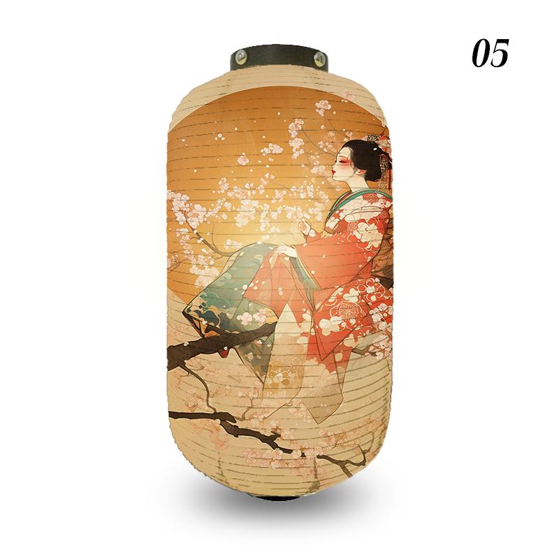 Traditional Style Cloth Lantern Japan Ukiyo-e Geisha Painting Lanterns Izakaya Sushi Shop Restaurant Party New Year Decoration