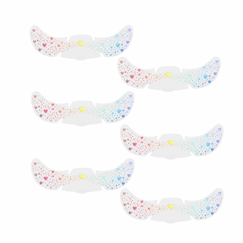 6 Sheets Heart Star Pattern Fake Freckles Stickers Temporary Tattoo Stickers Festival Party Set 4