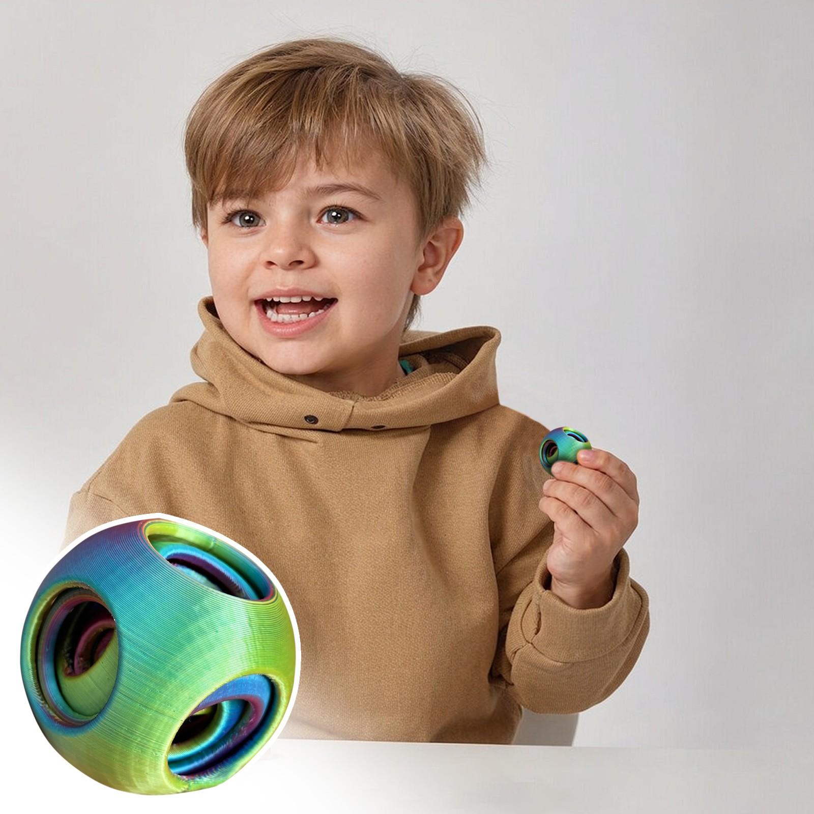 3D Printed Five-layer Work Ball, Movable Spinning Ball, Stress-relieving Toy, Children s Educational Toy, Creative Decorative Item One Size