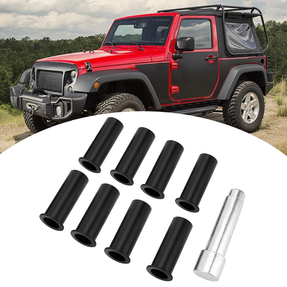 8pcs Door Hinge Pin Liners Bushings Kit Fit For Jeep Wrangler JKU 07 18 2 Door