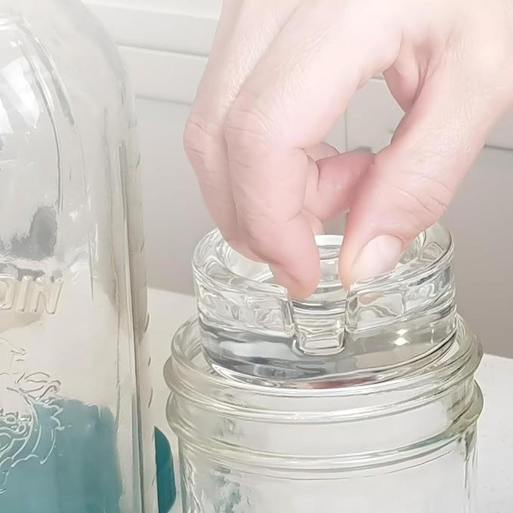 Fermentuotas stiklinis svorinis dangtelis su rankena Laikymo indų dangteliai Sūrio fermentacija