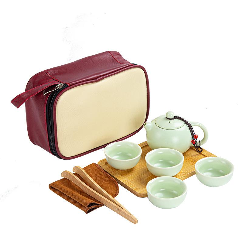 Tragbare Keramik Kuaike Tasse Ein Topf Zwei Tassen Reise Tee Set Haushalt Teekanne Teetasse Kleines Set Geschenke