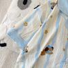 Women's Cartoon Short Sleeve Pajama Set - Korean Style Cloud Cotton