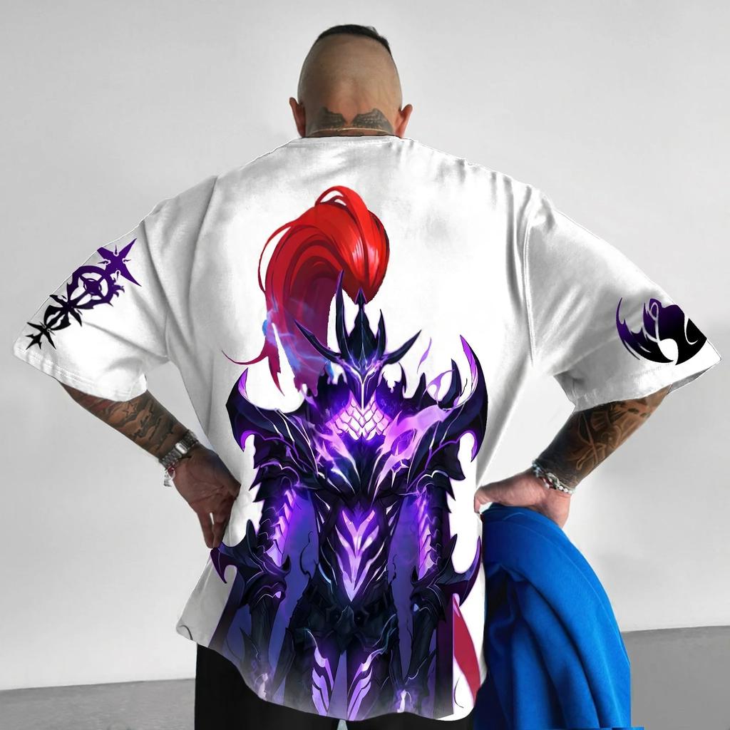 Solo Leveling Licensed Anime Tee 2026 - Official Manga Graphic Cotton Shirt, Y2K Loose Fit for Cosplay & Daily Wear