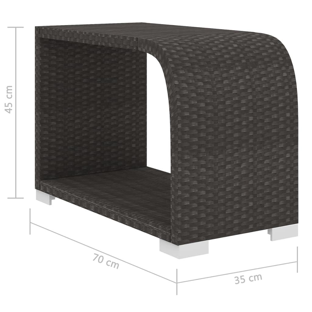 11 Piece Garden Lounge Set with Cushions Poly Rattan Black