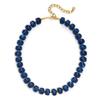 Adjustable Collarbone Necklace with Bold Rounded Resin Beads, Lobster Clasp, Extension Chain and Gold-Tone Spacers