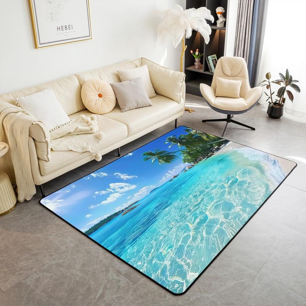 Frog Area Rug 3x5, Cartoon Frog Rug for Kids Boys Girls Teens, Kawaii Green Wild Animals Carpet, Cute Wildlife Farmhouse Rustic Funny Non Sl