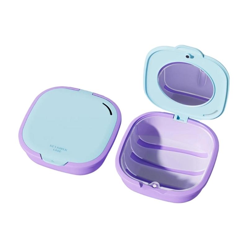 Travel Friendly Dental Appliance Storage Container for Clear Aligners and Retainers Leakproof ABS Materials