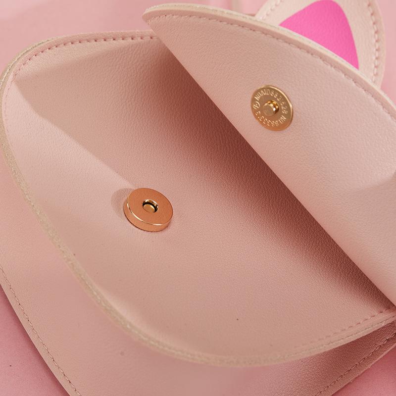 New Cat-Themed Crossbody Bag Cute Cartoon Children'S Shoulder Bag Fashionable Accessory Bag For Little Girls Mini Coin Purse