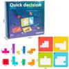 1 Set Tangram Math Toys Building Blocks Board Color Shape Game For Kids Gifts 3D Two-Person Interactive Desktop Puzzle Game