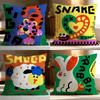 Hot Chinese Zodiac Cushion Cover Soft Washable Pillow Case Multi-Scene for Couch Bed Travel Office Use