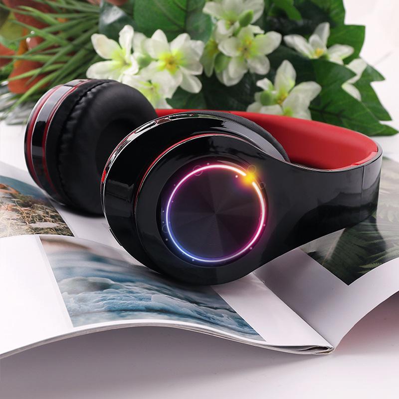 B39 Luminous Foldable Wireless Bluetooth Headphones with Card Slot (2024 Model)