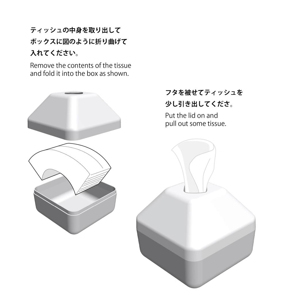 Cube-shaped tissue casetissue pot (ivory x mint)