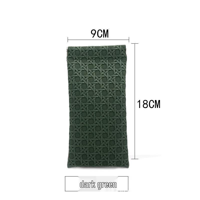 Brillen- & Sonnenbrillenetui mit Leder-Druckknopfverschluss, Tragbare Aufbewahrungstasche mit Kordelzug