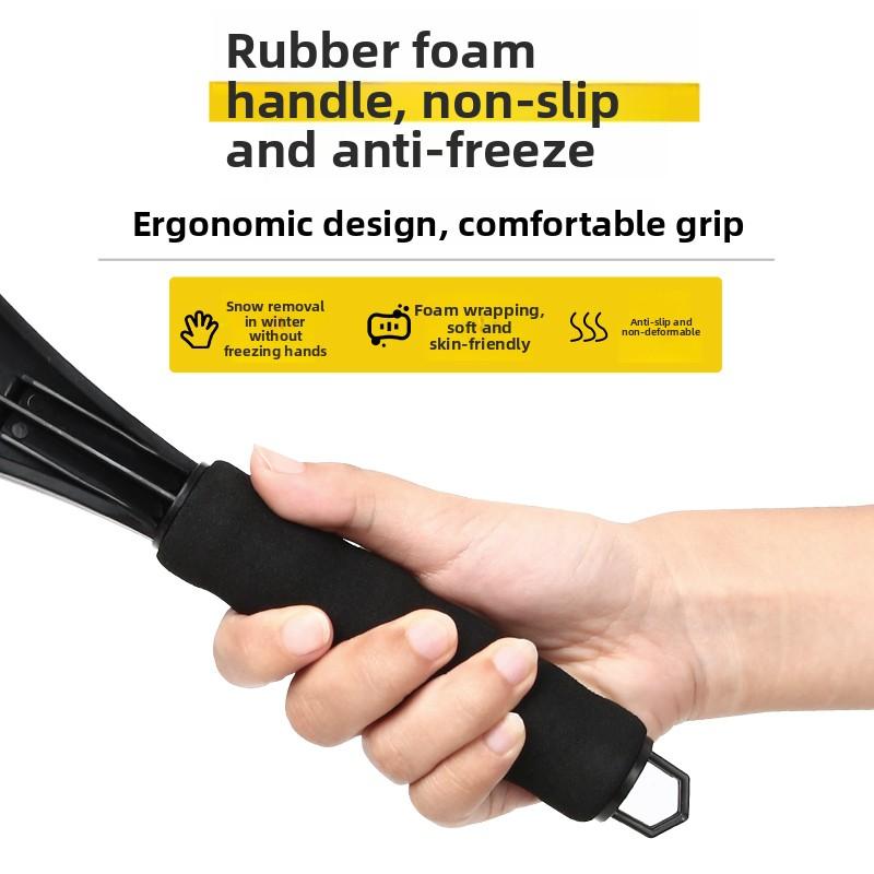 Car Ice and Snow Shovel Sponge Sleeve Defrost Snow Scraper Snow Shovel Winter Cleaning Tool Blue Black Car Snow Shovel