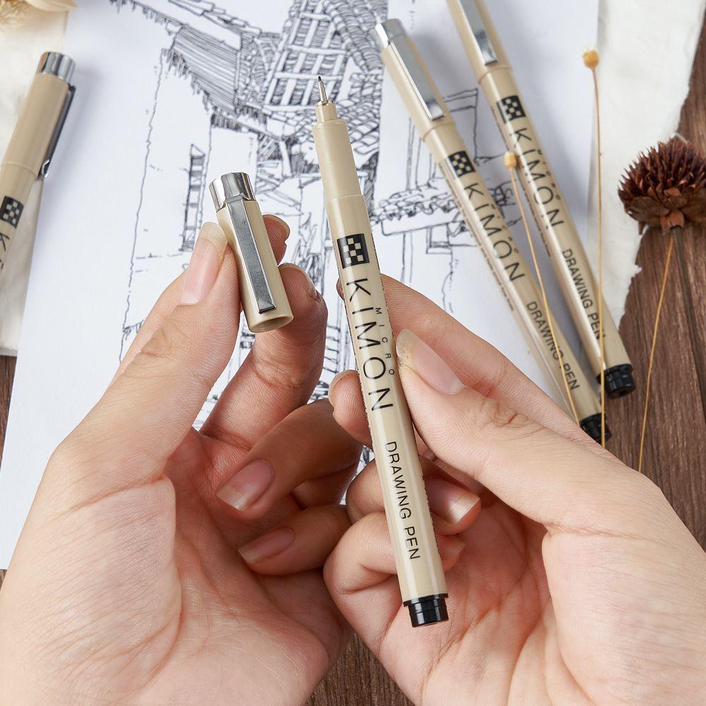 Penna Impermeabile Giapponese a Punta Fine per Disegno Artistico e Manga