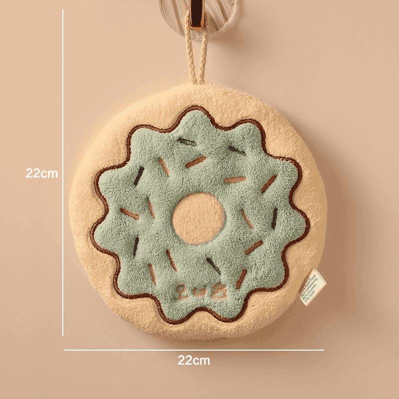 Cheese Coral Velvet Hand Wipes Cute Soft Absorbent Towel Kitchen Bathroom Bread Toast Slices Cookie Doughnut Hand Wipes