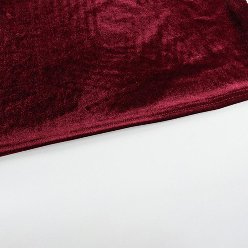 Catifea Gât țestoasă Slim Fit Rochie Scurtă Femei Toamnă Iarnă mâneci lungi Pachet Rochii de șold Robe de seară de petrecere sexy