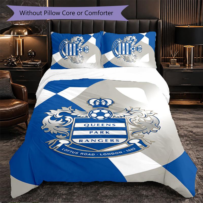 Queens Park Rangers Football Set Biancheria da Letto 3 Pezzi Morbido Copripiumino con Federe Set Decorazione Camera da Letto per la Casa