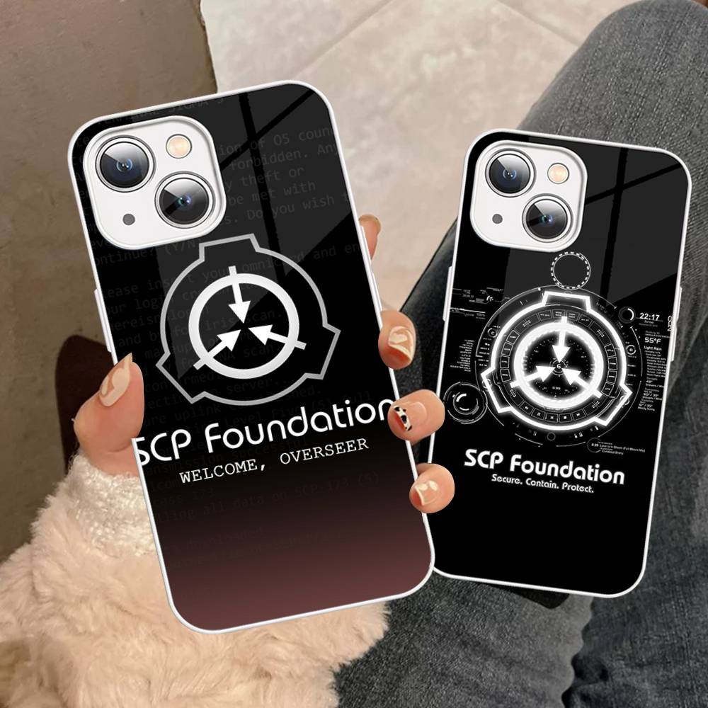 SCP Foundation Game Sci Fi Tempered Glass For Iphone 14 13 12 11 Pro Mini XS MAX 14Plus X XS XR Fundas