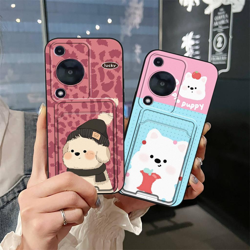 TPU Back Cover Phone Case For Huawei Enjoy70/70S/NOVA Y72 4G Card bag Silicone Card sleeve Anti-dust Fashion Design Cute