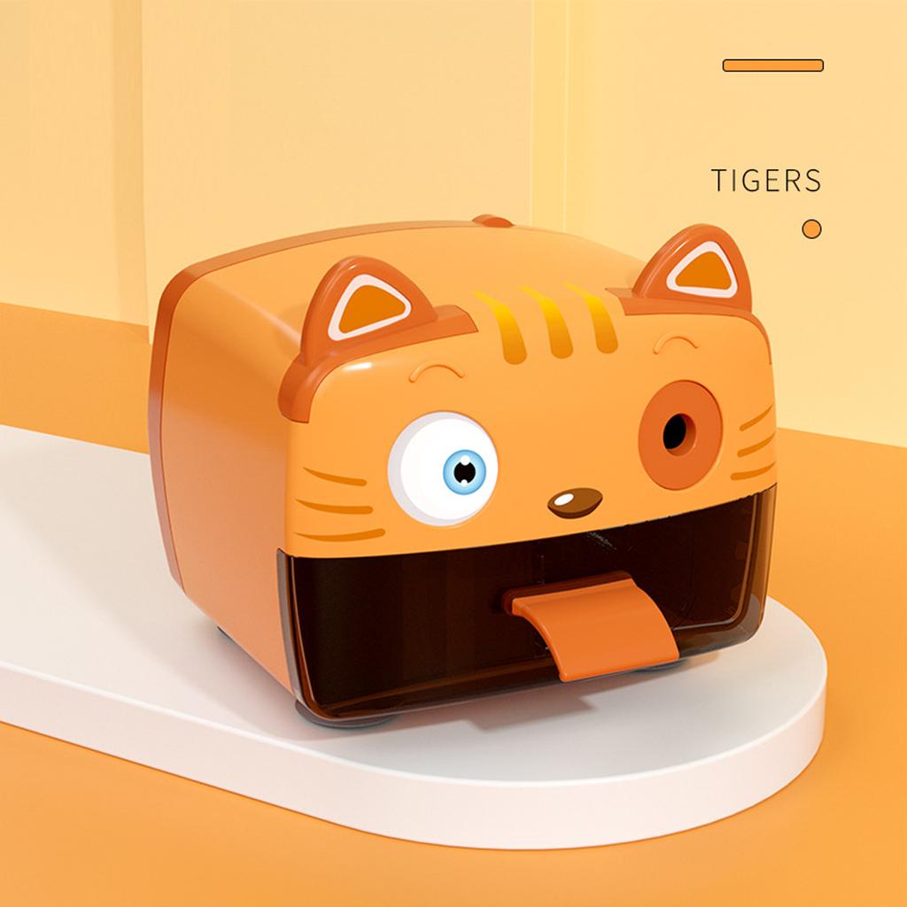 Tiger & Panda Cartoon Electric Pencil Sharpener Automatic Kids Pencil Sharpener Cute School Supplies for Children