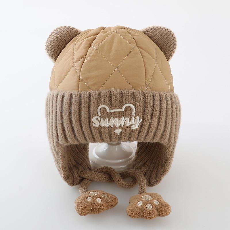 Autumn and Winter Padded Ear Protection Men's and Women's Hats Baby Fashion Winter Warm Windproof Cover Baby Hat