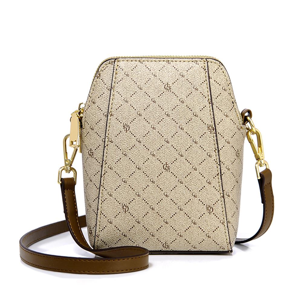 Letter Print Women's Crossbody Bag High-Quality PU Leather Small Square Bag Fashion Shoulder Handbag