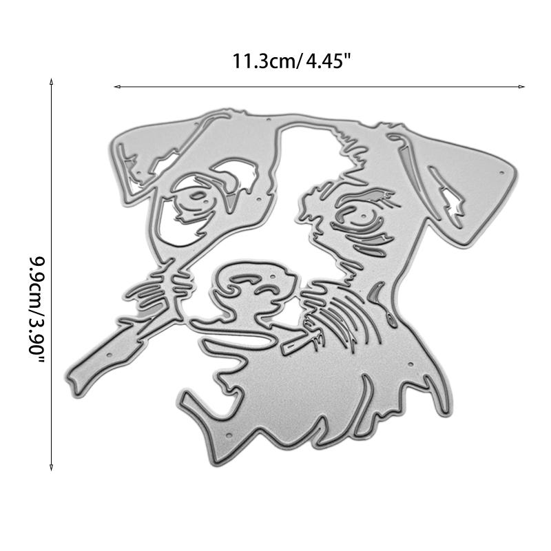 Dog Cutting Dies Metal Embossing Die Cuts Decorative Stencil for Birthday Card Making DIY Scrapbooking Photo Album Craft