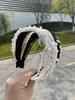 New Beaded Lace Headband Wide-Brimmed Knotted Headband Women's Fashion Face Wash Sweet Retro Headwear