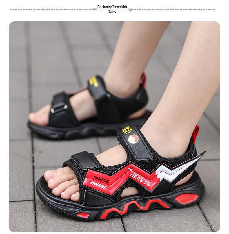 Boys' Summer Sandals 2025 - Soft Sole, Non-Slip, Odor-Resistant Beach Shoes with Shock Absorption, Perfect for Kids