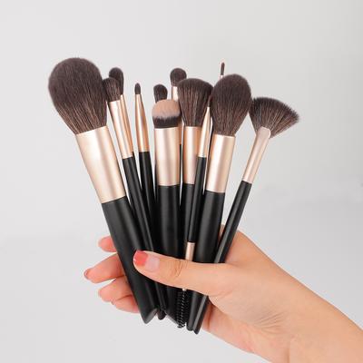 High-grade Black Gold 12 Makeup Brush Set Soft Loose Powder Brush Bevel Trim Brush Blush Brush Foundation Eyeshadow