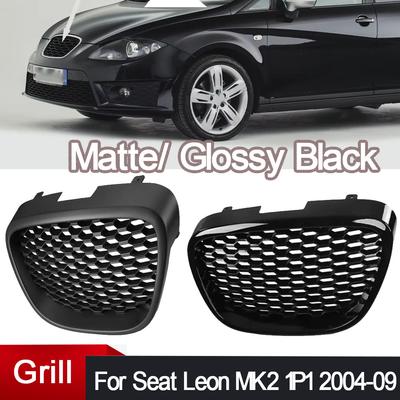 Wabenmuster Frontstoßstangen-Grill für Seat Leon MK2 1P1 Altea XL Toledo Mk3 2006-2009 Wabenmuster Grillgitter Grill ohne Emblem
