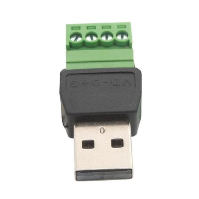 USB 2.0 A Male To 4 Pin Screw Terminals Adapter Solderless Connectors Fast Setups Plugs To Screw Terminals Adapters