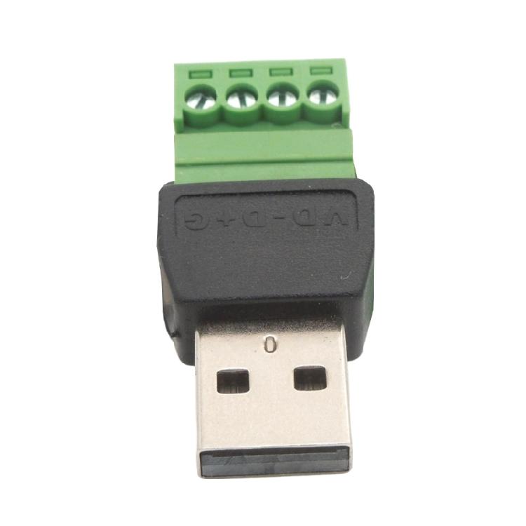 

USB 2.0 A Male To 4 Pin Screw Terminals Adapter Solderless Connectors Fast Setups Plugs to Screw Terminals Adapters 1