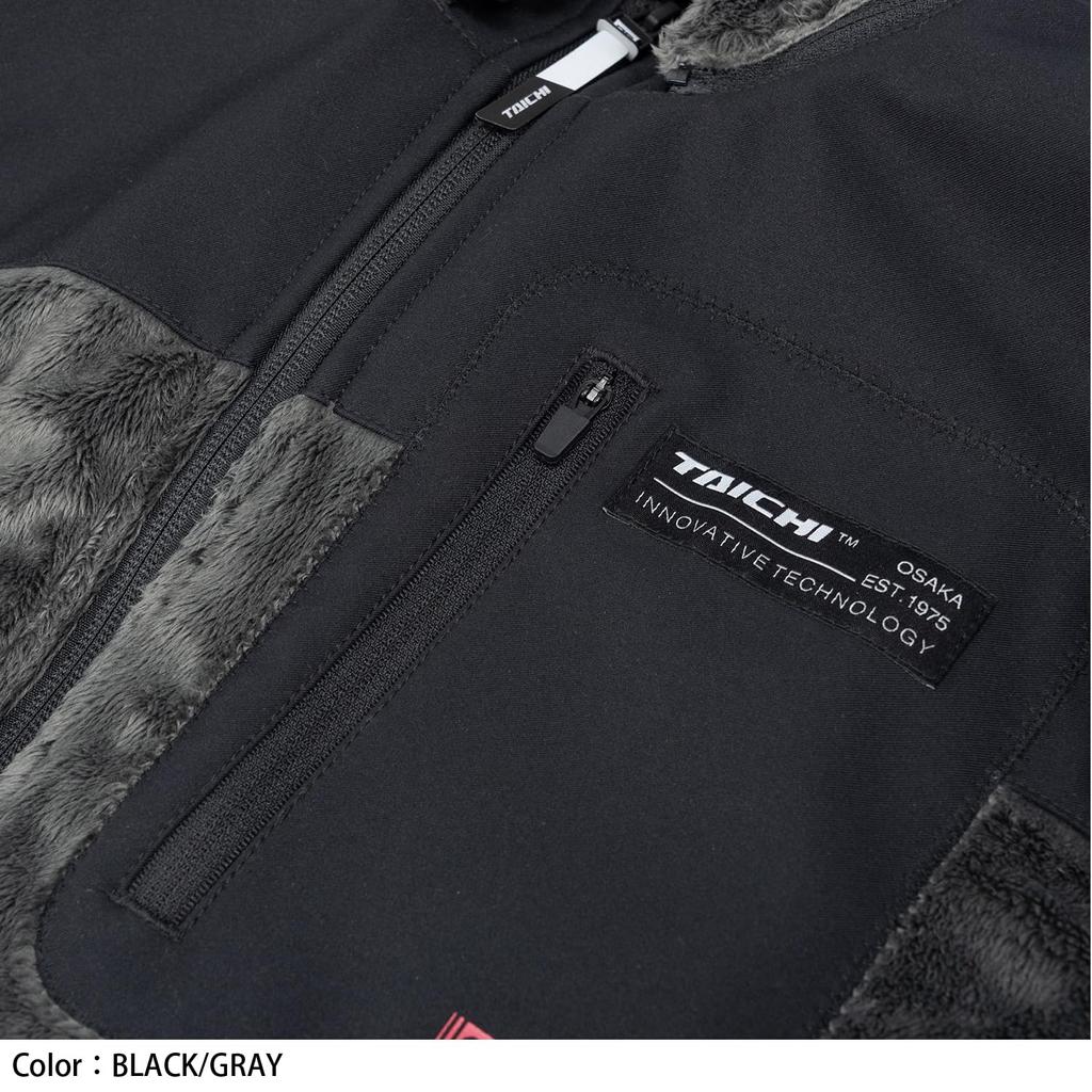 RS TAICHI Fleece Vnitřní Elektricky Vyhřívaná pro Chladné Počasí 3 Teploty Odnímatelná RSU638 ČERNÁ XL e-HEAT Parka, Motocykly, Podzim/Zima,