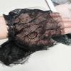 Black Double Pleated Tulle Embroidered Eyelash Lace Fabric DIY Evening Dress Skirt Cuff Curtain Hem Swimsuit Sewing Accessories