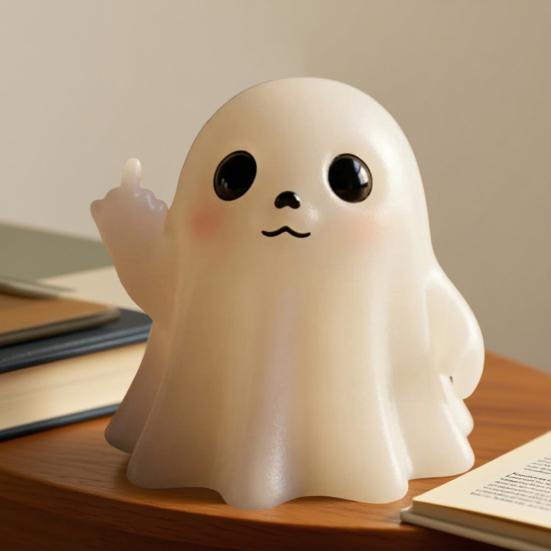 Zlobivý duch dekorace Halloweenská figurka ducha Pryskyřičné řemesla s dráždivými pózami Strašidelně roztomilé stolní ozdoby pro večírky