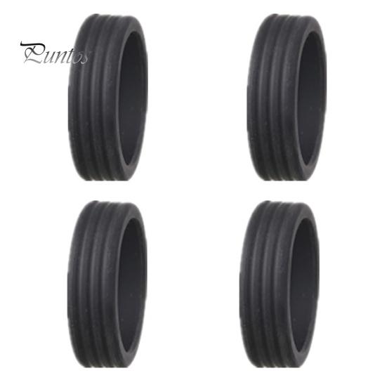 

4 шт. Чехлы на колеса багажа Мягкие гибкие износостойкие устойчивые к царапинам шумоподавляющие чехлы на колеса чемодана чёрный